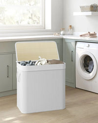 Laundry Hamper With Lid 3 Section 39.6 Gallon Sorter – product view 15 | Amaraloft