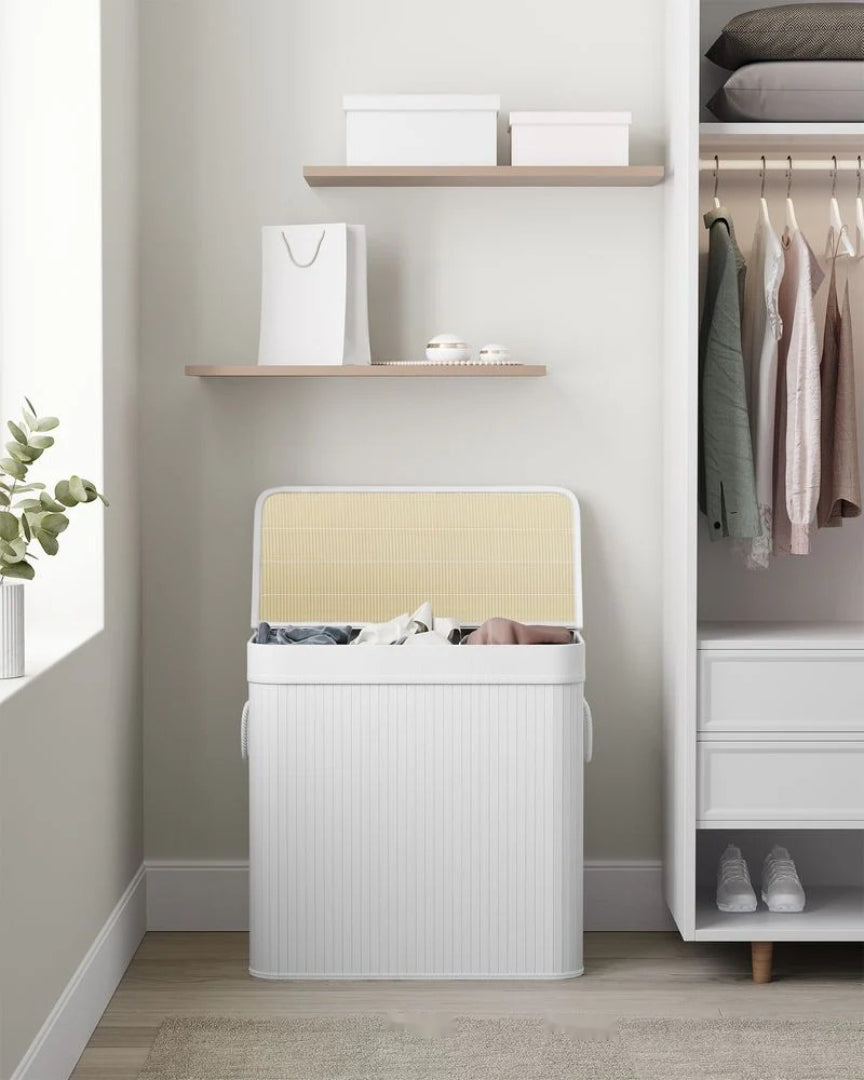 Laundry Hamper With Lid 3 Section 39.6 Gallon Sorter – product view 16 | Amaraloft