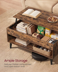 Lift Top Coffee Table With Hidden Storage Compartment, Living Room - product photo 17