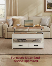 Lift Top Coffee Table With Storage Compartment And Sturdy Frame - product photo 21