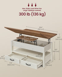 Lift Top Coffee Table With Storage Compartment And Sturdy Frame - product photo 24