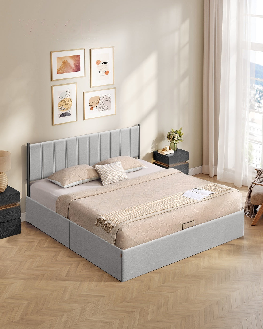 Lift Up Storage Bed Frame King Size - product photo 10