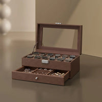 Lockable Watch Box With Glass Lid 6 8 Or 12 Slot – product view 45 | Amaraloft