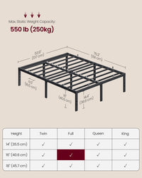Metal Bed Frame With Under Bed Storage And Quick Lock Slats - product photo 38