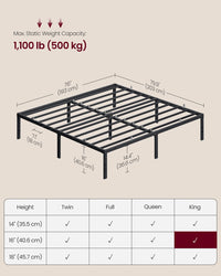 Metal Bed Frame With Under-Bed Storage - product photo 06