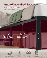 Metal Bed Frame With Under-Bed Storage - product photo 14
