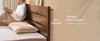 Mid-Century Modern Bed Frame With LED Headboard & Charging Station - product photo 39