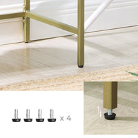 Modern Design Golden Glass Console Sofa Table - product photo 05