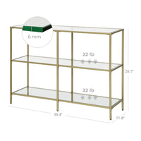 Modern Design Golden Glass Console Sofa Table - product photo 06
