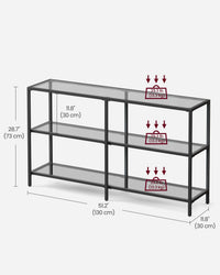 Modern Design Golden Glass Console Sofa Table - product photo 27
