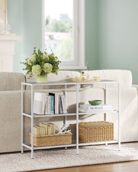 Modern Design Golden Glass Console Sofa Table - product photo 31