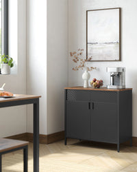 Modern Storage Chest With Pegboard Door, Multifunctional Storage Cabinet - product photo 27