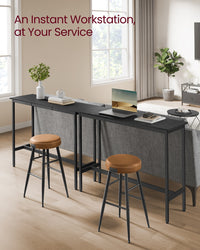 Narrow Bar Table With Metal Frame - product photo 03