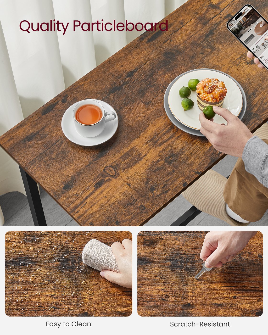 Narrow Bar Table With Metal Frame - product photo 18