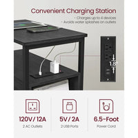 Narrow End Table With Charging Station And 2 Drawers – product view 6 | Amaraloft