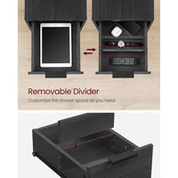 Narrow End Table With Charging Station And 2 Drawers – product view 7 | Amaraloft