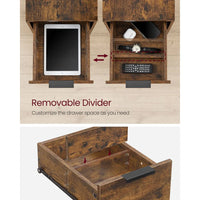 Narrow End Table With Charging Station And 2 Drawers – product view 21 | Amaraloft