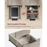 Narrow End Table With Charging Station And 2 Drawers – product view 29 | Amaraloft