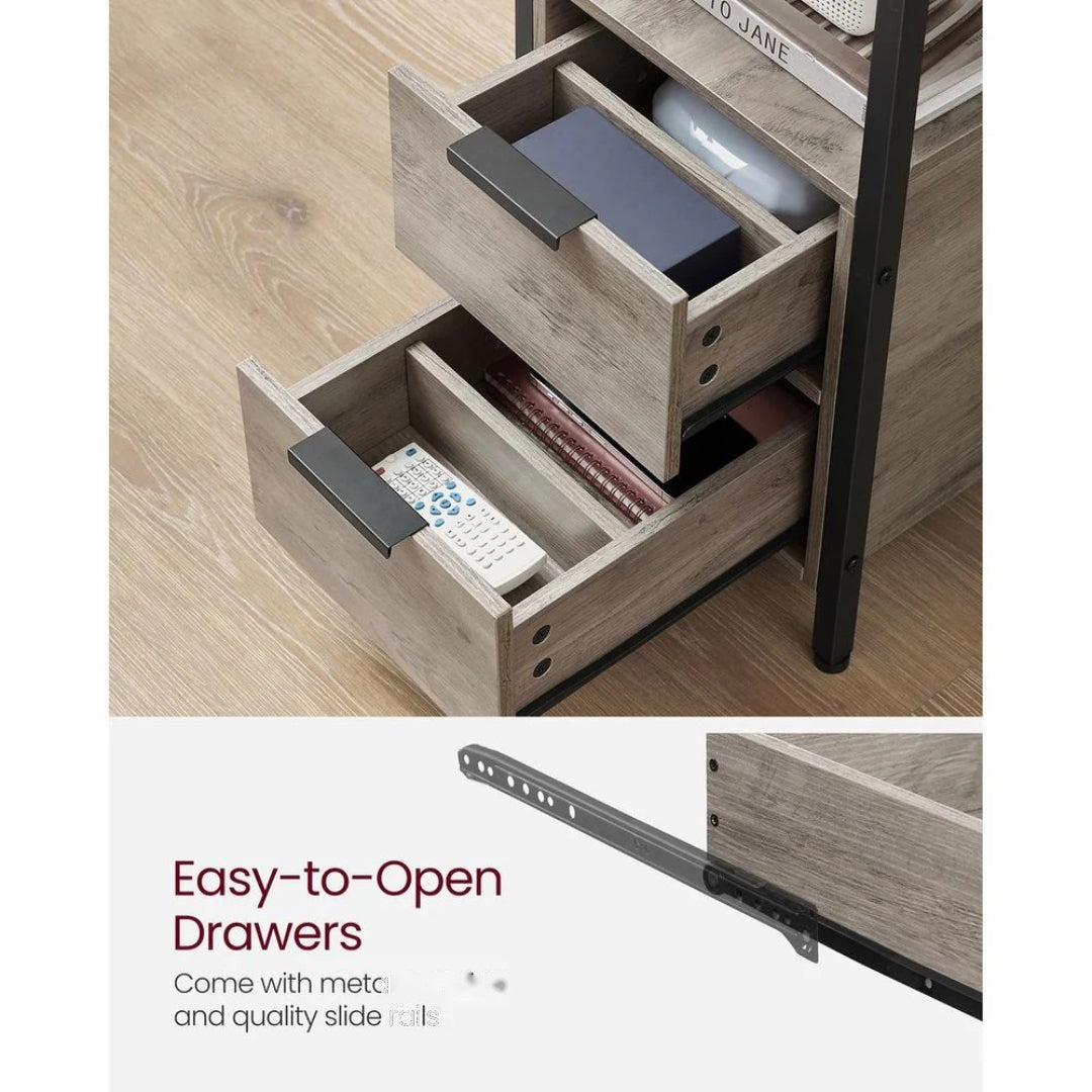 Narrow End Table With Charging Station And 2 Drawers – product view 30 | Amaraloft