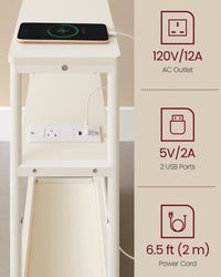 Narrow Side Table With Charging Station - product photo 04