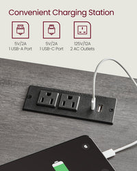 Nightstands With Charging Station And Open Compartment - product photo 03