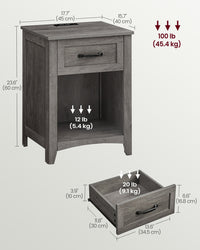 Nightstands With Charging Station And Open Compartment - product photo 06