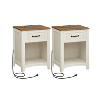 Nightstands With Charging Station And Open Compartment - ULET859K41