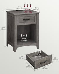 Nightstands With Charging Station, Set Of 1 Or 2 Bedside Tables - product photo 46