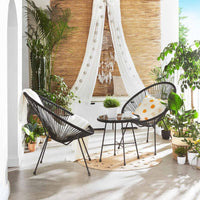 Outdoor Seating Set 3 Piece Acapulco Chairs With Table – product view 4 | Amaraloft