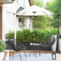 Outdoor Seating Set 3 Piece Acapulco Chairs With Table – product view 5 | Amaraloft