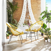 Outdoor Seating Set 3 Piece Acapulco Chairs With Table – product view 12 | Amaraloft