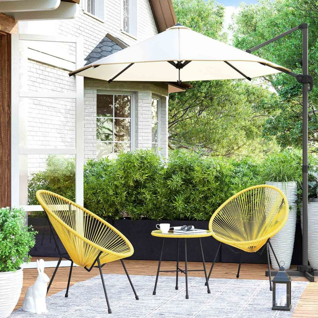 Outdoor Seating Set 3 Piece Acapulco Chairs With Table – product view 13 | Amaraloft