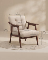 PU Leather Accent Chair With Steel Frame For Living Room Or Office - product photo 20