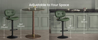 PU Leather Swivel Bar Stools With Back, Footrest And Adjustable Height - product photo 21