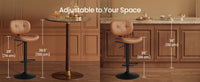 PU Leather Swivel Bar Stools With Back, Footrest And Adjustable Height - product photo 26