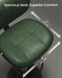 PU Leather Swivel Bar Stools With Back, Footrest And Adjustable Height - product photo 32