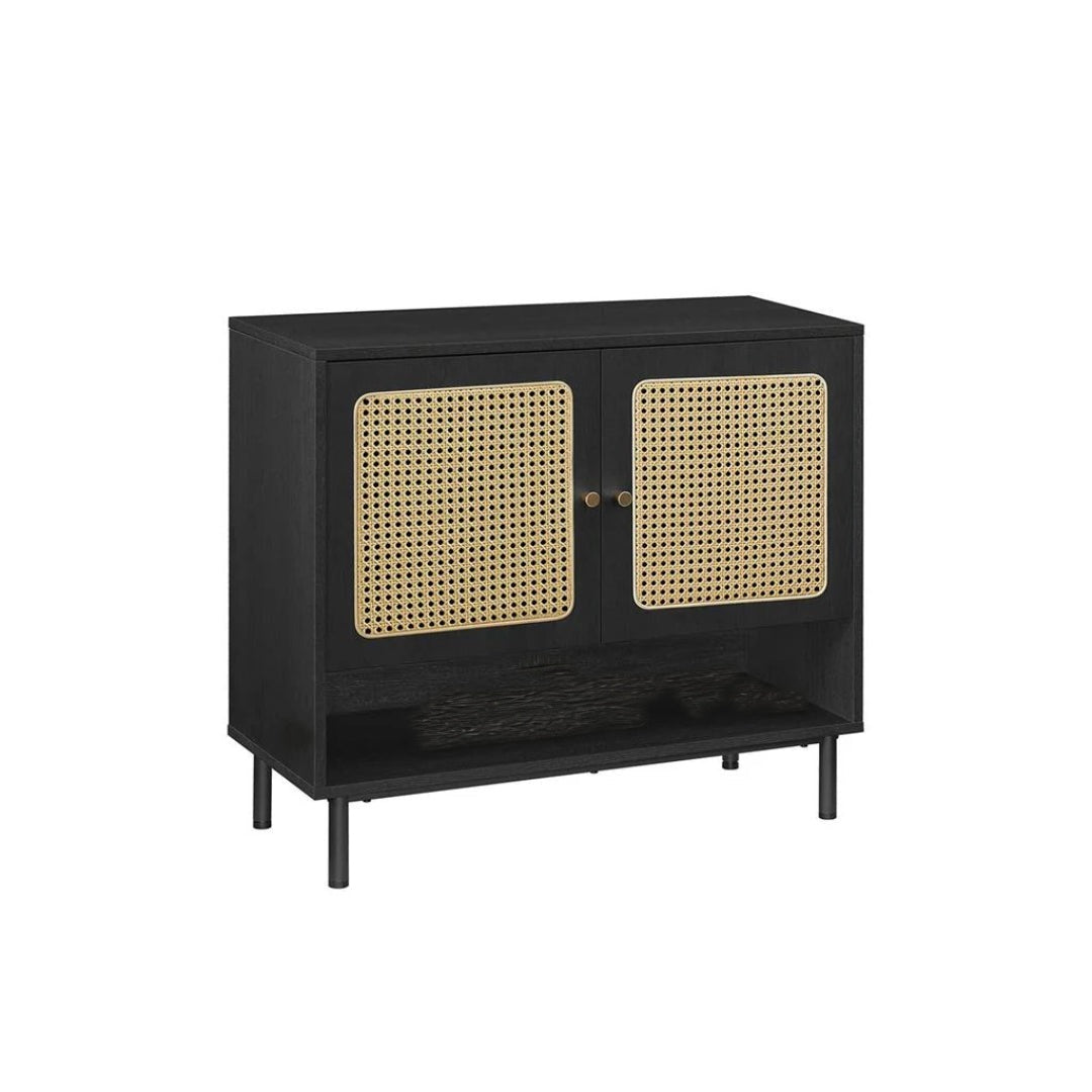 Rattan 3-Tier Shoe Cabinet with Adjustable Shelf – product view 2 | Amaraloft