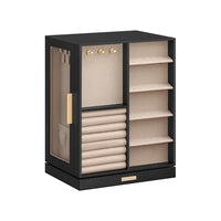 Rotating Jewelry Box Organizer With 5 Drawers And Hooks – product view 2 | Amaraloft