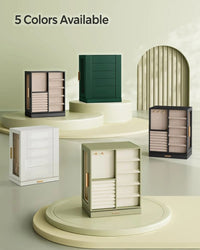 Rotating Jewelry Box Organizer With 5 Drawers And Hooks – product view 15 | Amaraloft