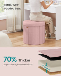 Round Storage Ottoman With Removable Lid - product photo 04