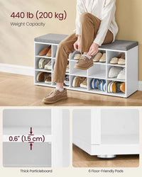 Shoe Storage Bench With Cushion – product view 8 | Amaraloft