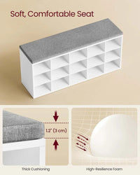 Shoe Storage Bench With Cushion – product view 9 | Amaraloft
