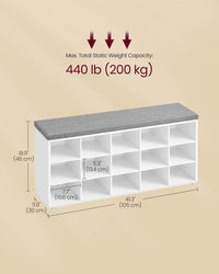 Shoe Storage Bench With Cushion – product view 10 | Amaraloft
