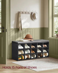 Shoe Storage Bench With Cushion – product view 12 | Amaraloft