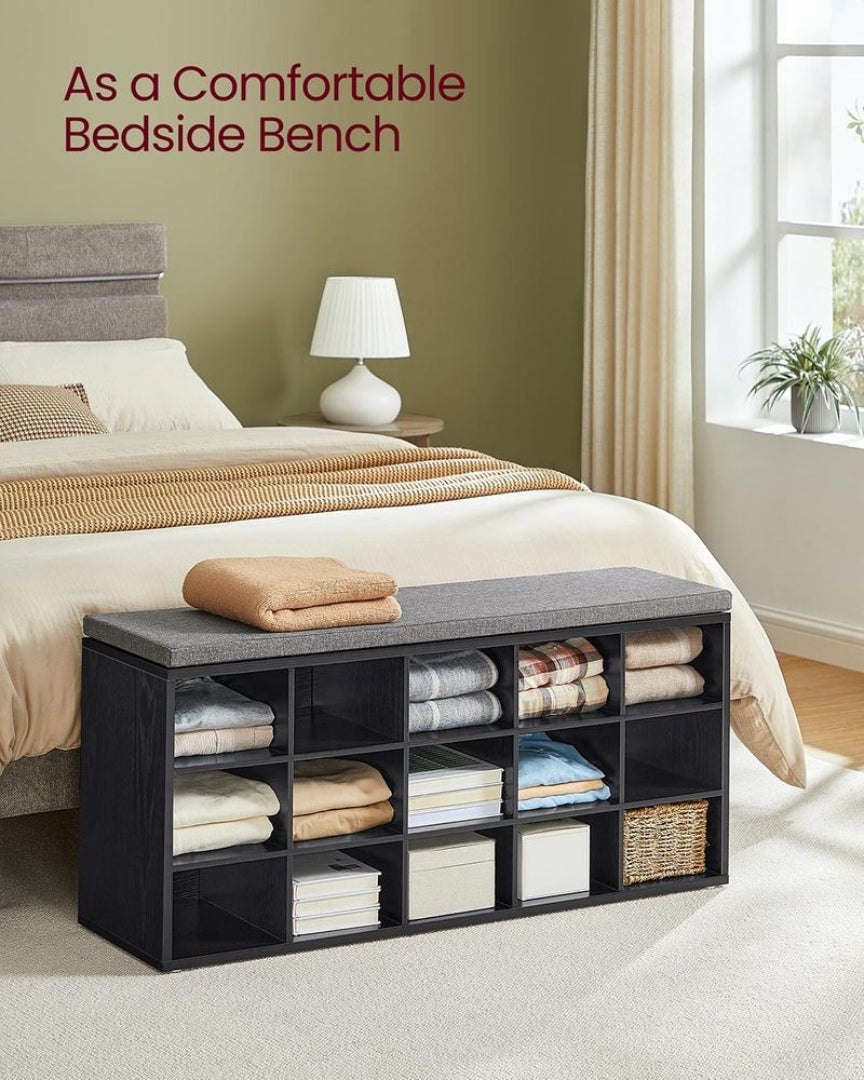 Shoe Storage Bench With Cushion – product view 13 | Amaraloft