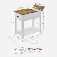 Side Table With Charging Station - product photo 13