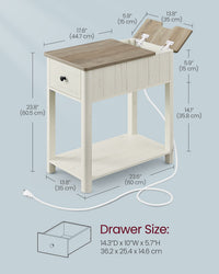 Side Table With Charging Station - product photo 24