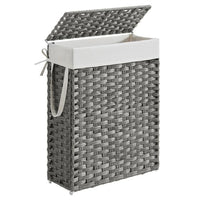 Slim Laundry Hamper With Lid 14.5 Gallon Rattan Basket – product view 8 | Amaraloft
