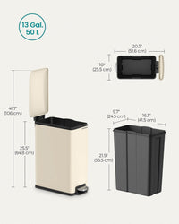 Slim Stainless Steel Trash Bin - product photo 25