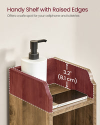 Small Bathroom Storage Corner Floor Cabinet With Door - product photo 06
